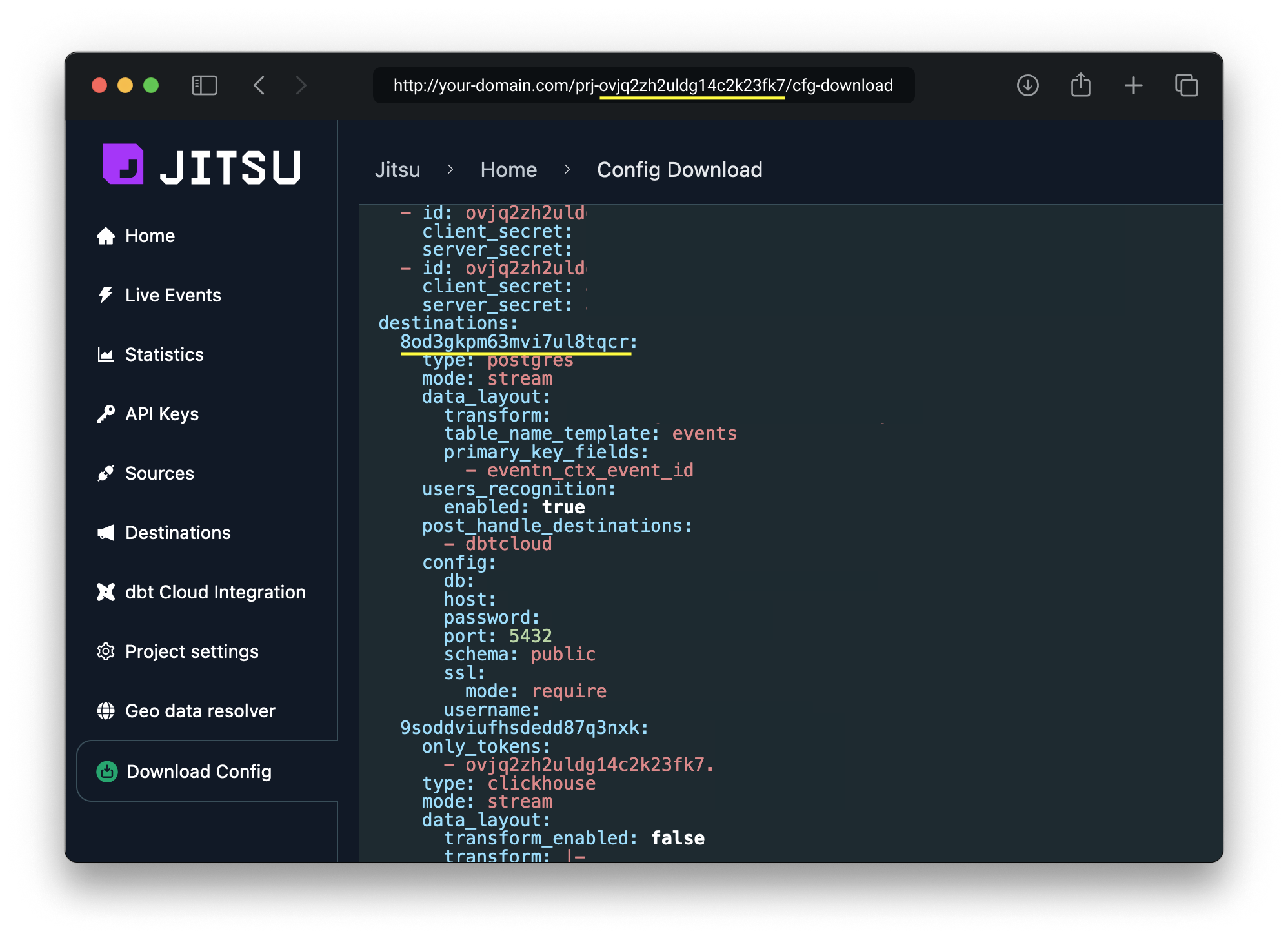 Jitsu processing pipeline